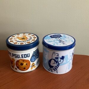 Blue and White Penn State University Collectors Tins